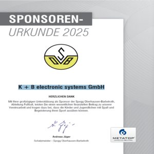K + B electronic systems GmbH Sponsoring 